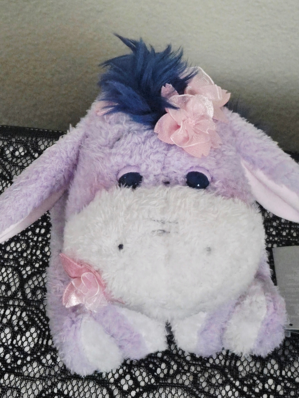 Eeyore Sakura Plush – Winnie the Pooh – 7'' – Disney Store Japan - New